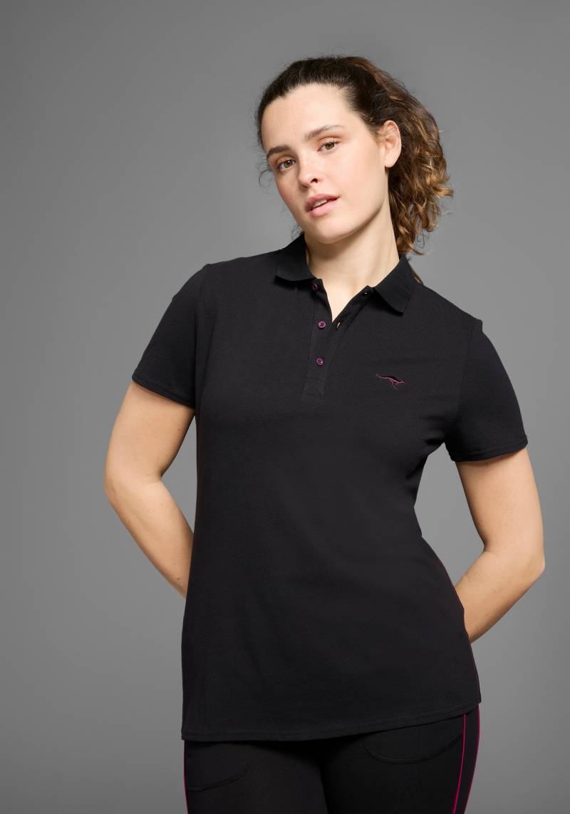 KangaROOS Poloshirt, Kurzarm, unifarben, Polokragen, aus Baumwolle von KangaROOS