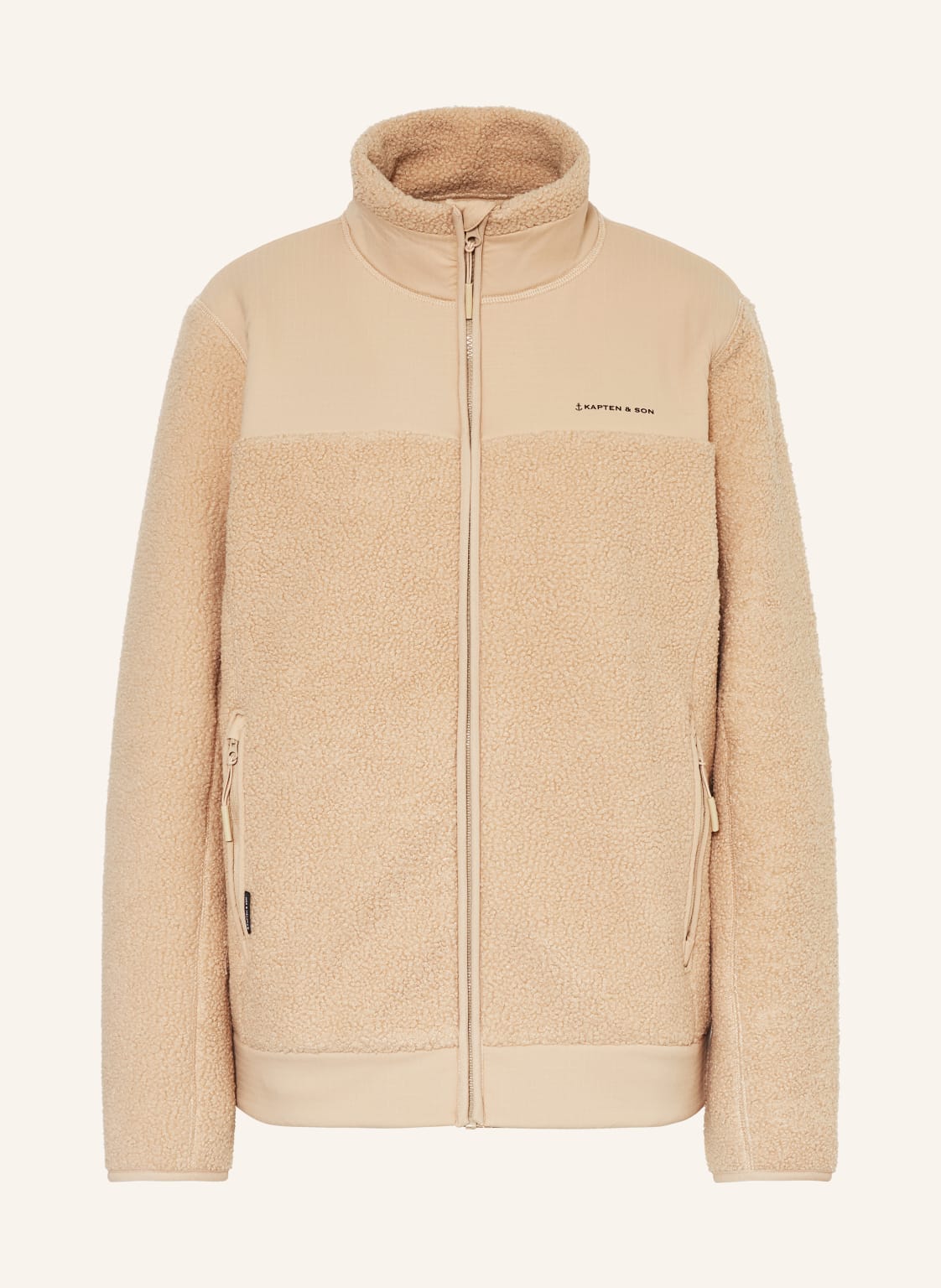 Kapten & Son Teddyfell-Jacke beige von KAPTEN & SON