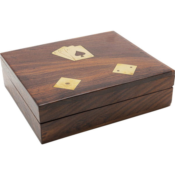 Deko Karten Box Gamble Wood (7-tlg) von KARE DESIGN