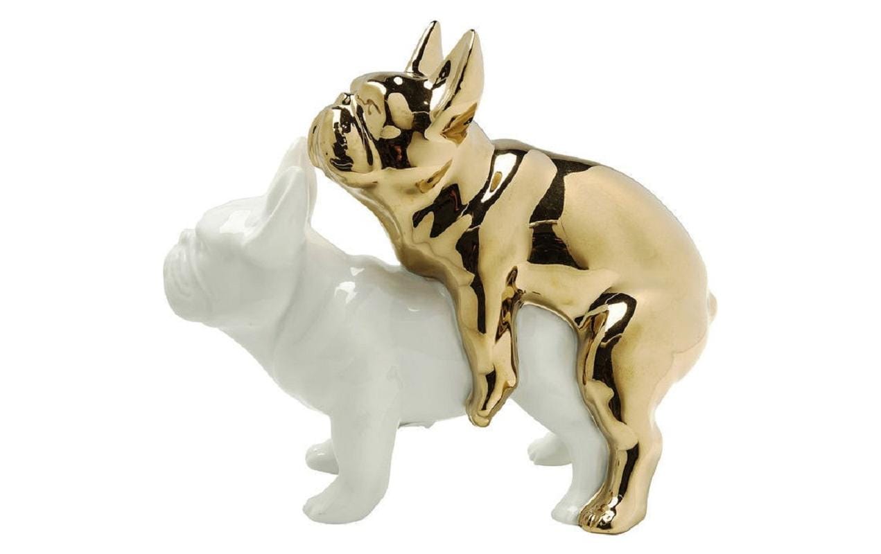 KARE Dekofigur »Love Dogs Weiss/Gold« von KARE