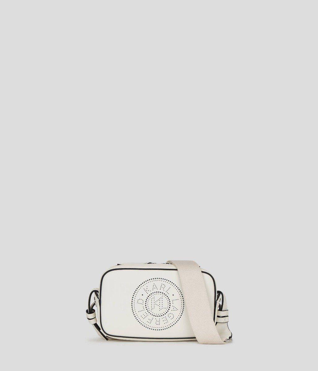 Circle Camerabag Perforated Damen Offwhite ONE SIZE von KARL LAGERFELD