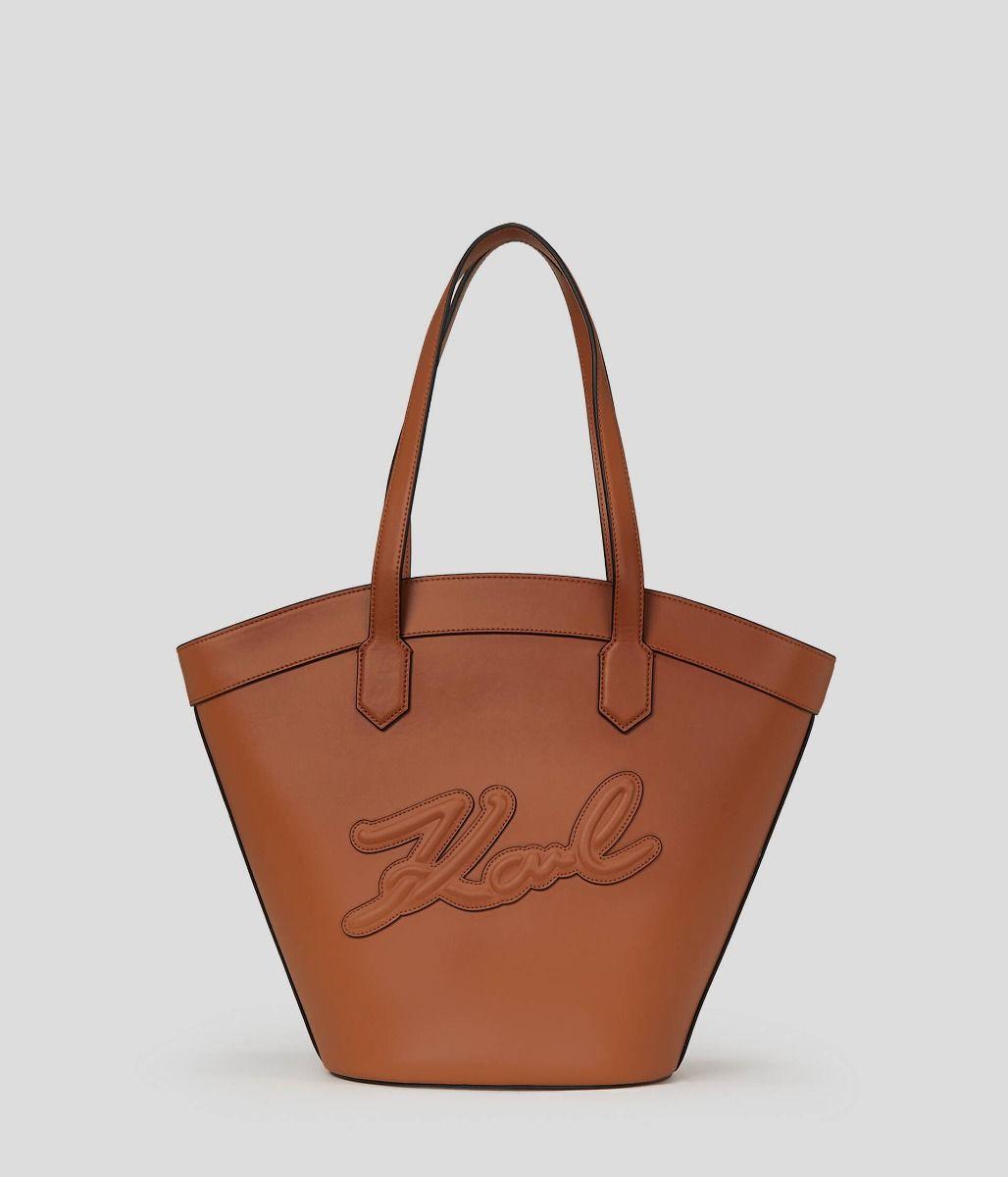 Signature Tulip Tote Damen Cognac ONE SIZE von KARL LAGERFELD