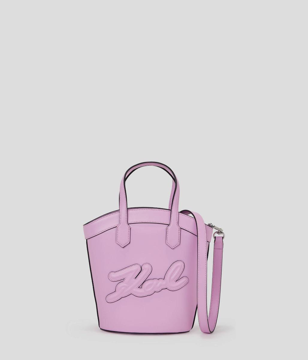 Signature Tulip Tote Damen Violett ONE SIZE von KARL LAGERFELD