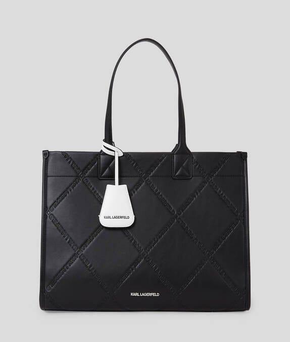 Skuare Tote Embossed Damen Schwarz ONE SIZE von KARL LAGERFELD