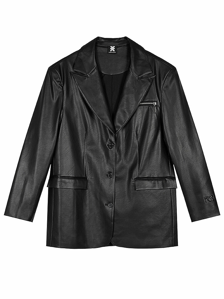 KARO KAUER Blazer in Lederoptik schwarz | S KARO KAUER Blazer in Lederoptik schwarz | S von KARO KAUER