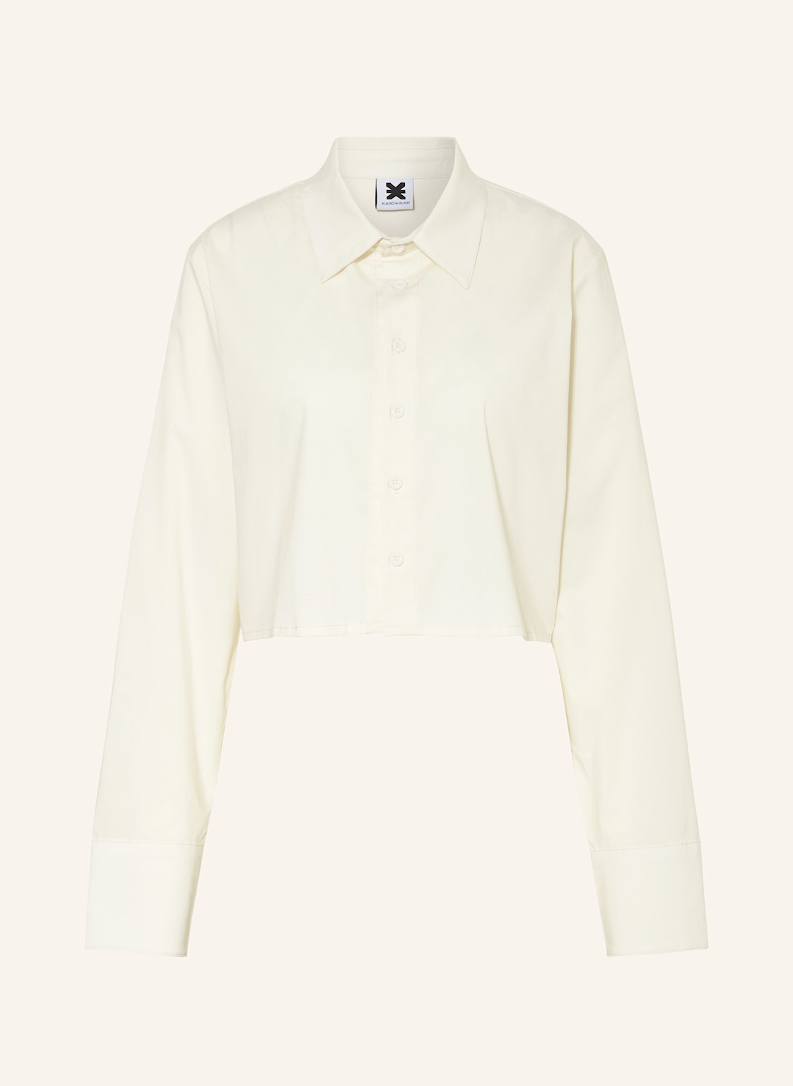 Karo Kauer Cropped-Hemdbluse beige Karo Kauer Cropped-Hemdbluse beige von KARO KAUER