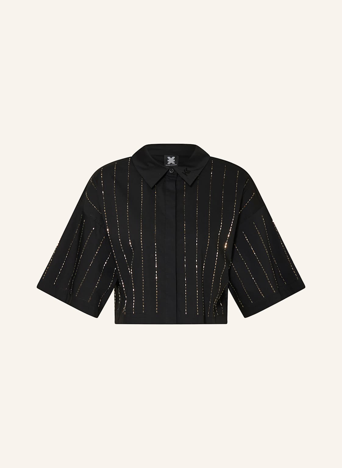Karo Kauer Cropped-Hemdbluse schwarz Karo Kauer Cropped-Hemdbluse schwarz von KARO KAUER