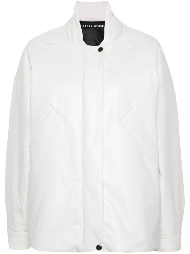 KASSL Editions coated padded bomber jacket - White von KASSL Editions