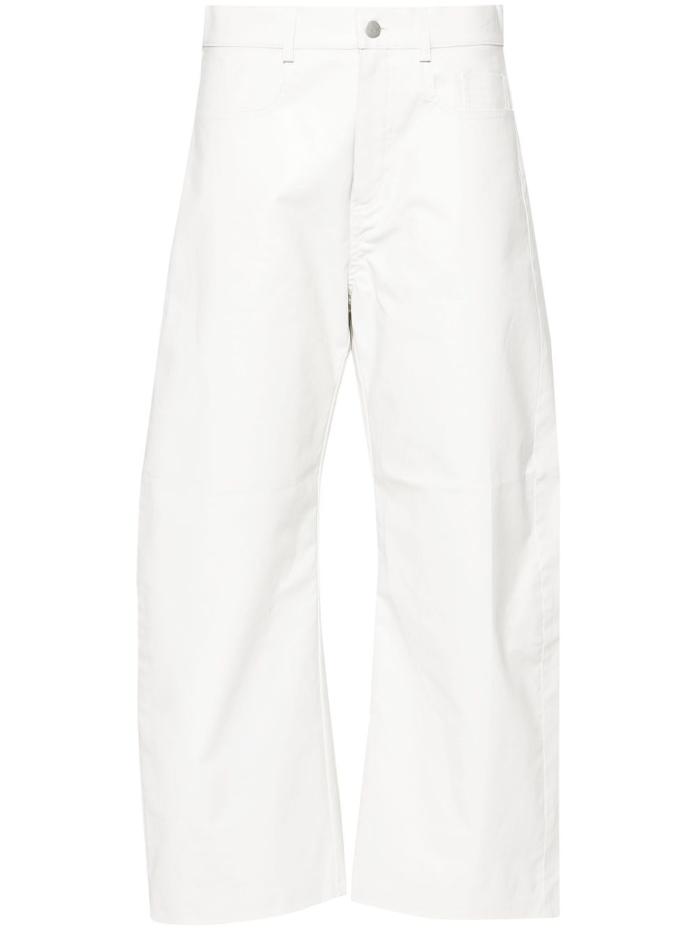 KASSL Editions textured straight trousers - White von KASSL Editions