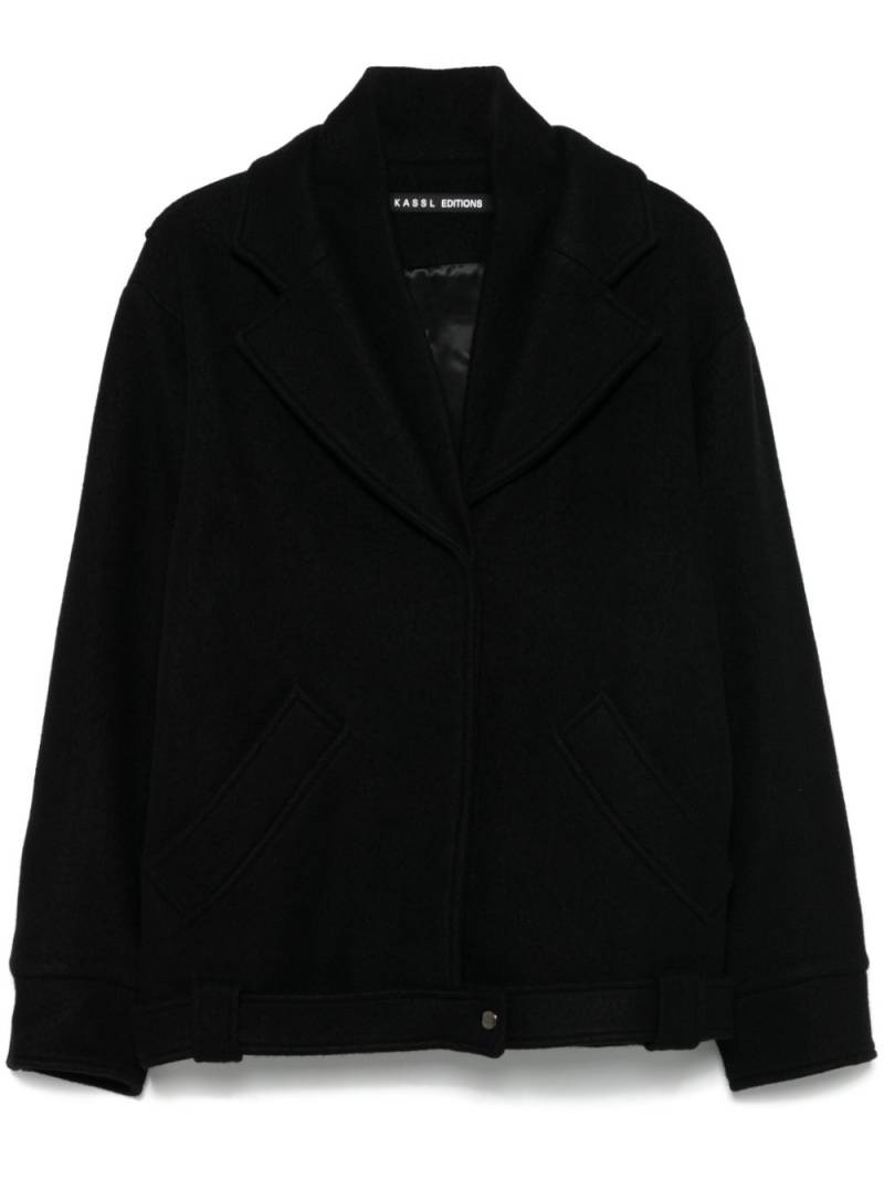 KASSL Editions wool biker jacket - Black von KASSL Editions