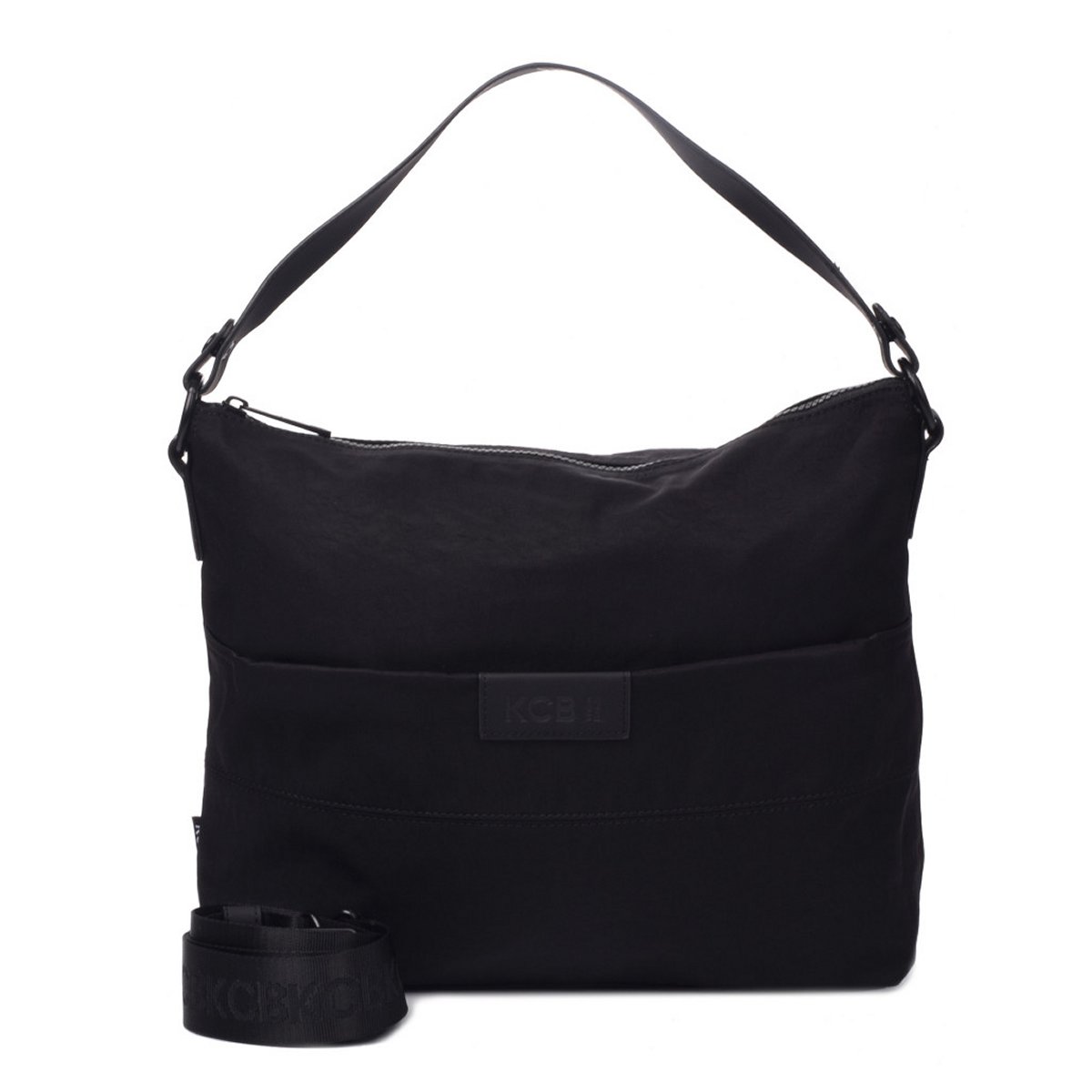 Hobo Tasche Trench Logo, Schwarz von KCB