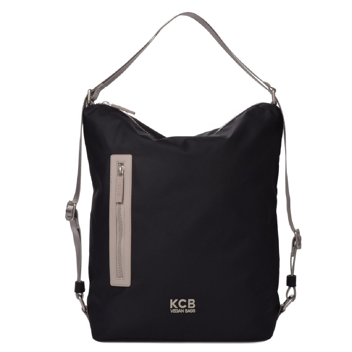 Rucksack-Tasche Zip, Schwarz von KCB