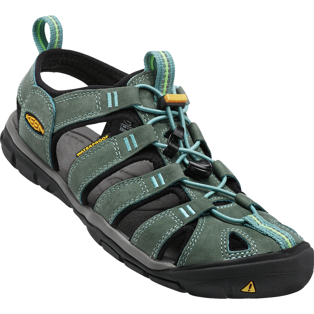 KEEN Damen Trekkingsandalen W Clearwater CNX Leather, Blau, aus wasserdichtem Leder von KEEN