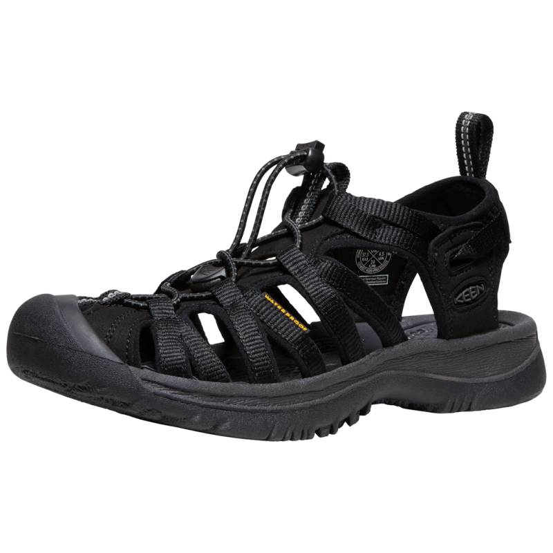 KEEN Damen Trekkingsandalen W Whisper, Schwarz, aus Nylon von KEEN