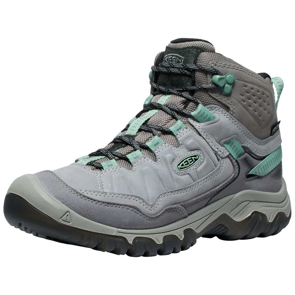 KEEN Damen Wander-/Trekkingschuhe halbhoch W Targhee IV Mid WP, Grau, aus Nubuk-Leder von KEEN