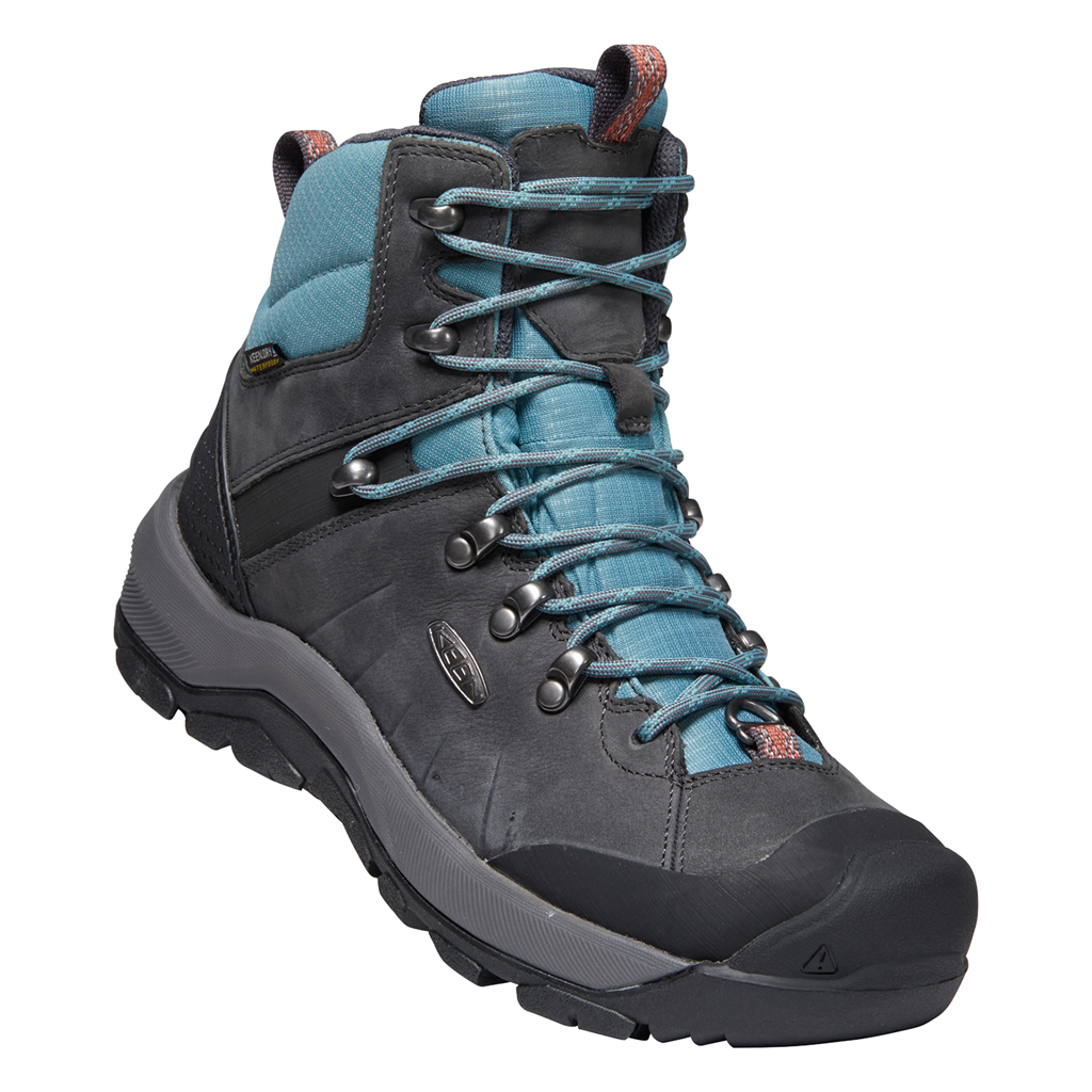 KEEN Damen Winterschuhe W Revel IV Mid Polar, Grau, aus wasserdichtem Leder von KEEN