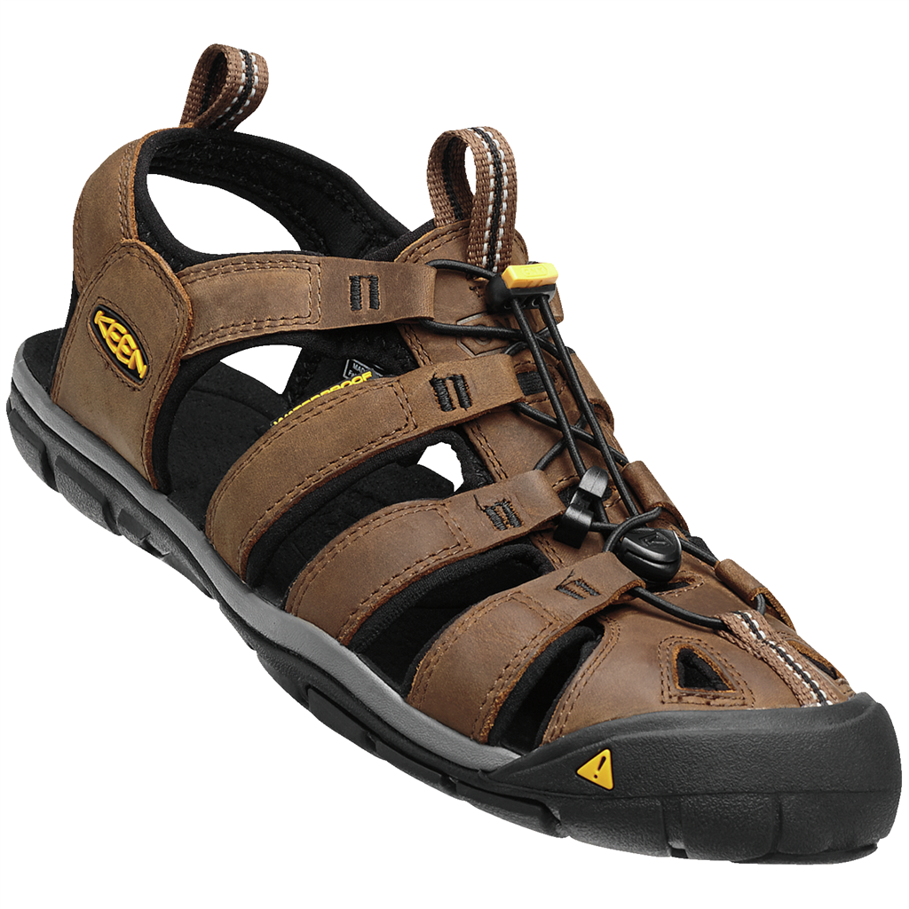 KEEN Herren Trekkingsandalen M Clearwater CNX Leather, Braun, aus Leder von KEEN