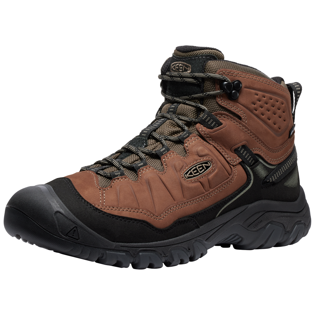 KEEN Herren Wander-/Trekkingschuhe halbhoch M Targhee IV Mid WP, Braun, aus Nubuk-Leder von KEEN