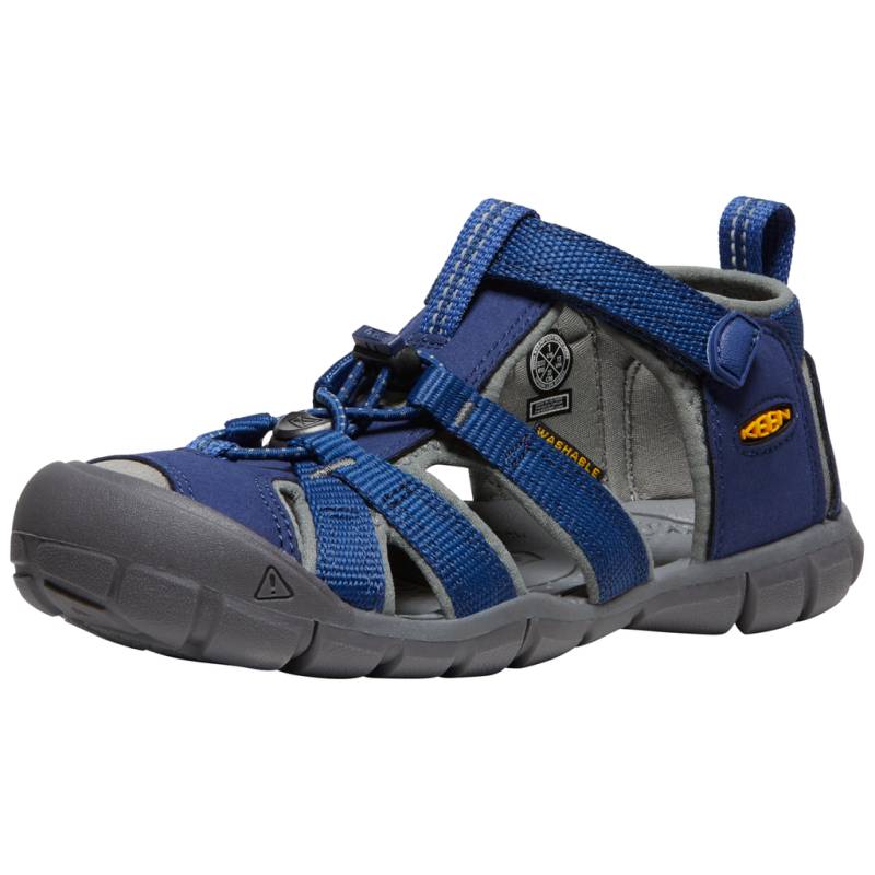 KEEN Kinder Trekkingsandalen Y Seacamp II CNX, Blau, aus Polyester von KEEN