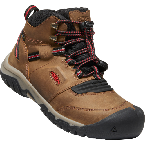 KEEN Wanderschuh Y Ridge Flex Mid WP - braun (Grösse: US-Y 1) von KEEN