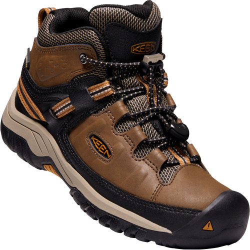 KEEN Wanderschuh Y Targhee Mid WP - braun (Grösse: US-Y 3) von KEEN