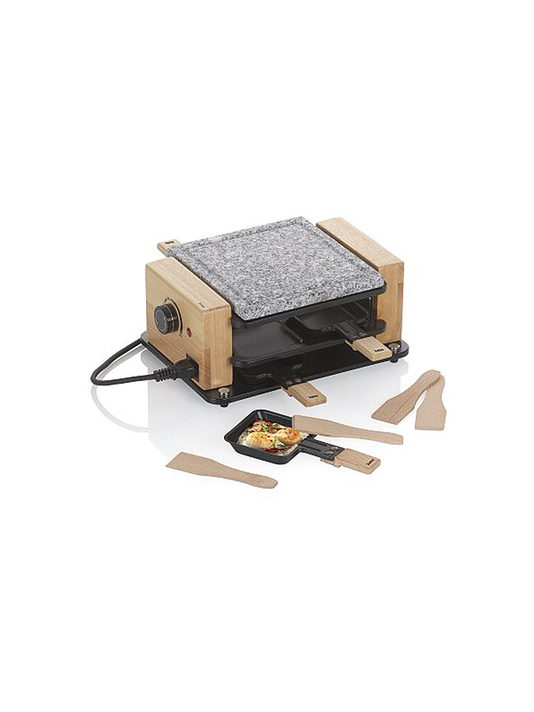 KELA Raclette Hot Stone BEDRETTO für 4 Personen Granit / Holz grau von KELA