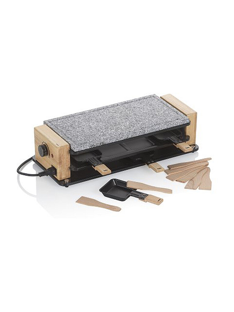 KELA Raclette Hot Stone BEDRETTO für 8 Personen Granit / Holz grau von KELA