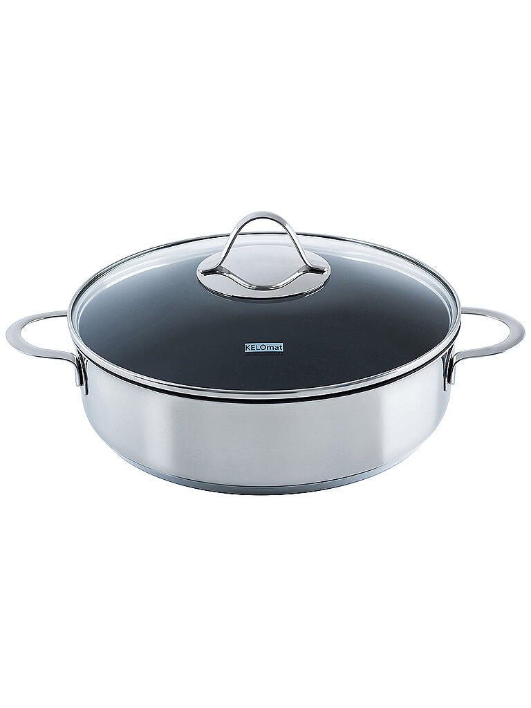 KELOMAT Schmorpfanne mit Deckel Perfekt 28cm Edelstahl Antihaft silber KELOMAT Schmorpfanne mit Deckel Perfekt 28cm Edelstahl Antihaft silber von KELOMAT