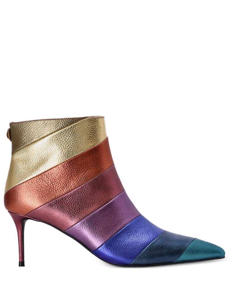 KG Kurt Geiger Belgravia 65mm metallic-finish ankle boots - Blue von KG Kurt Geiger