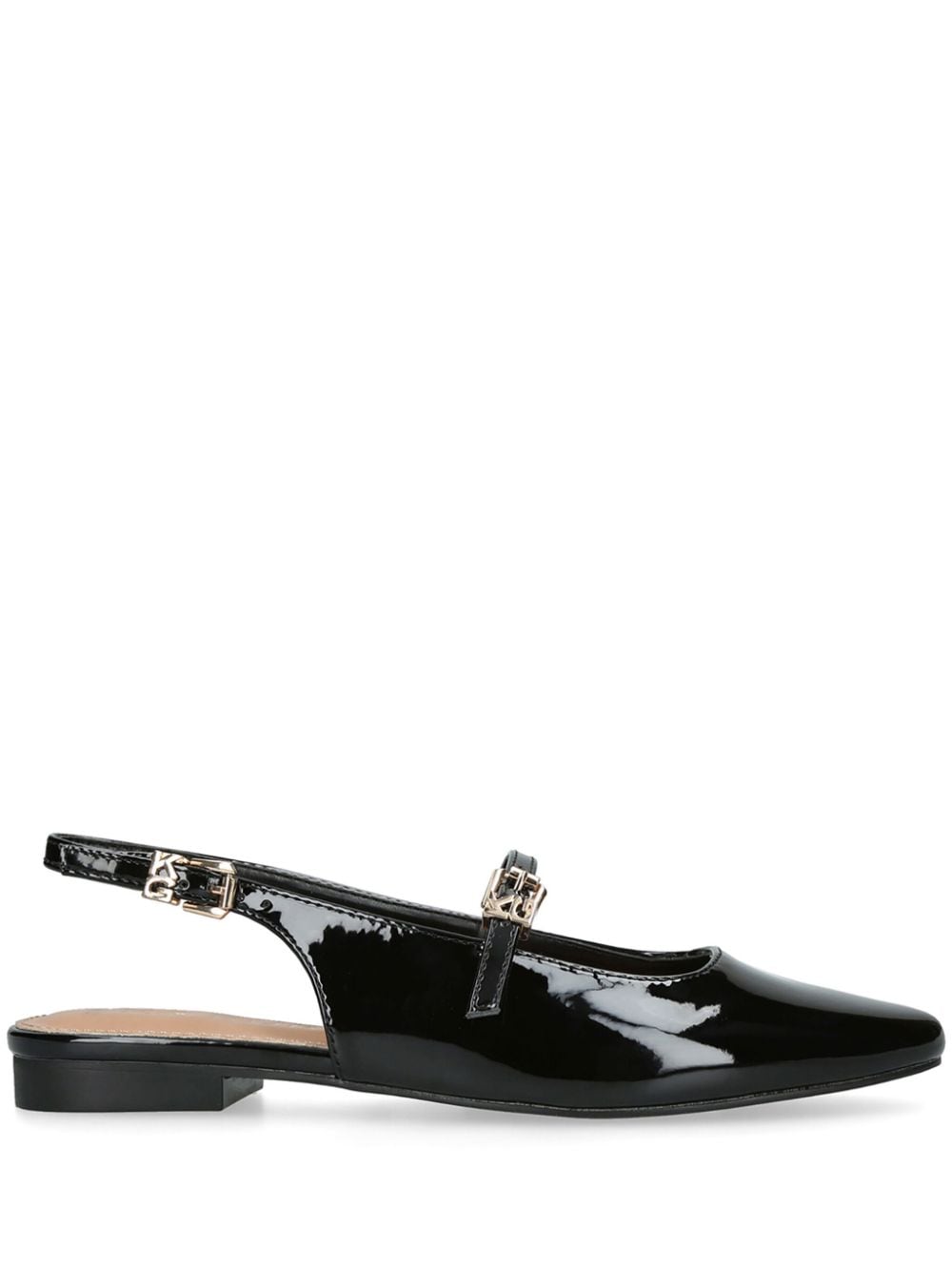 KG Kurt Geiger slingback patent ballerina shoes - Black von KG Kurt Geiger