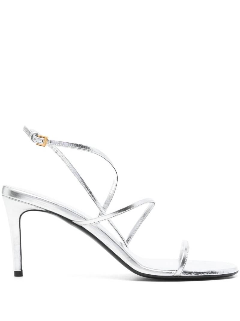 KHAITE 75mm metallic-effect sandals - Silver von KHAITE