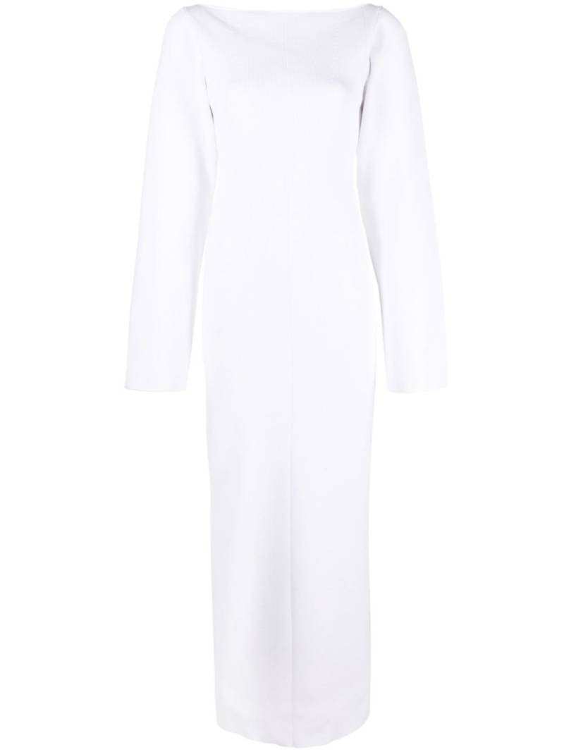 KHAITE Alta ribbed midi dress - White von KHAITE