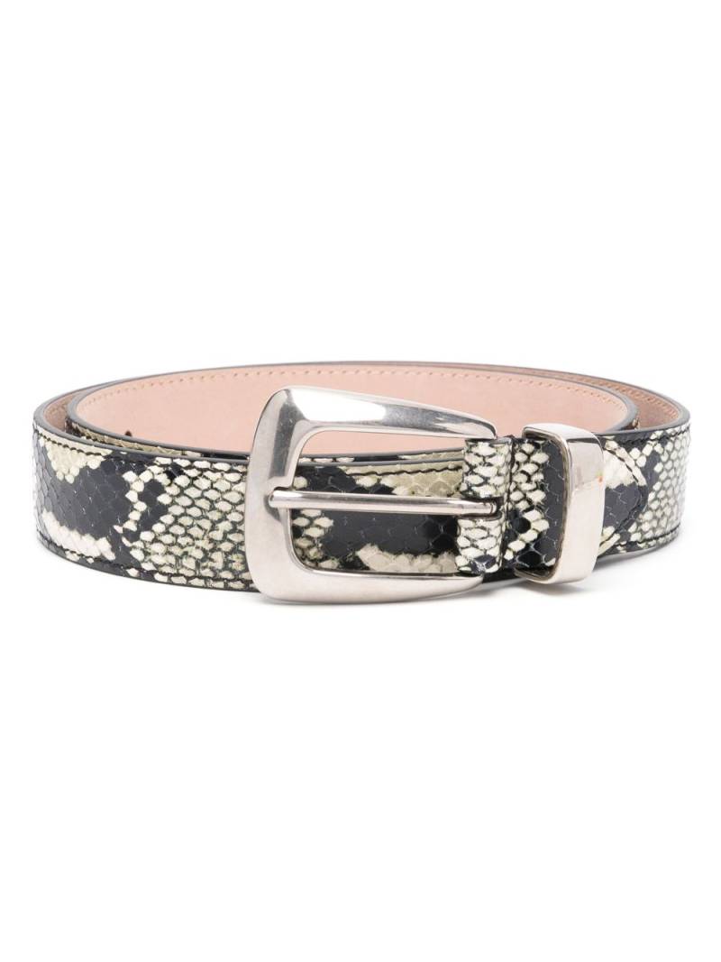 KHAITE Benny snakeskin-effect belt - Neutrals von KHAITE