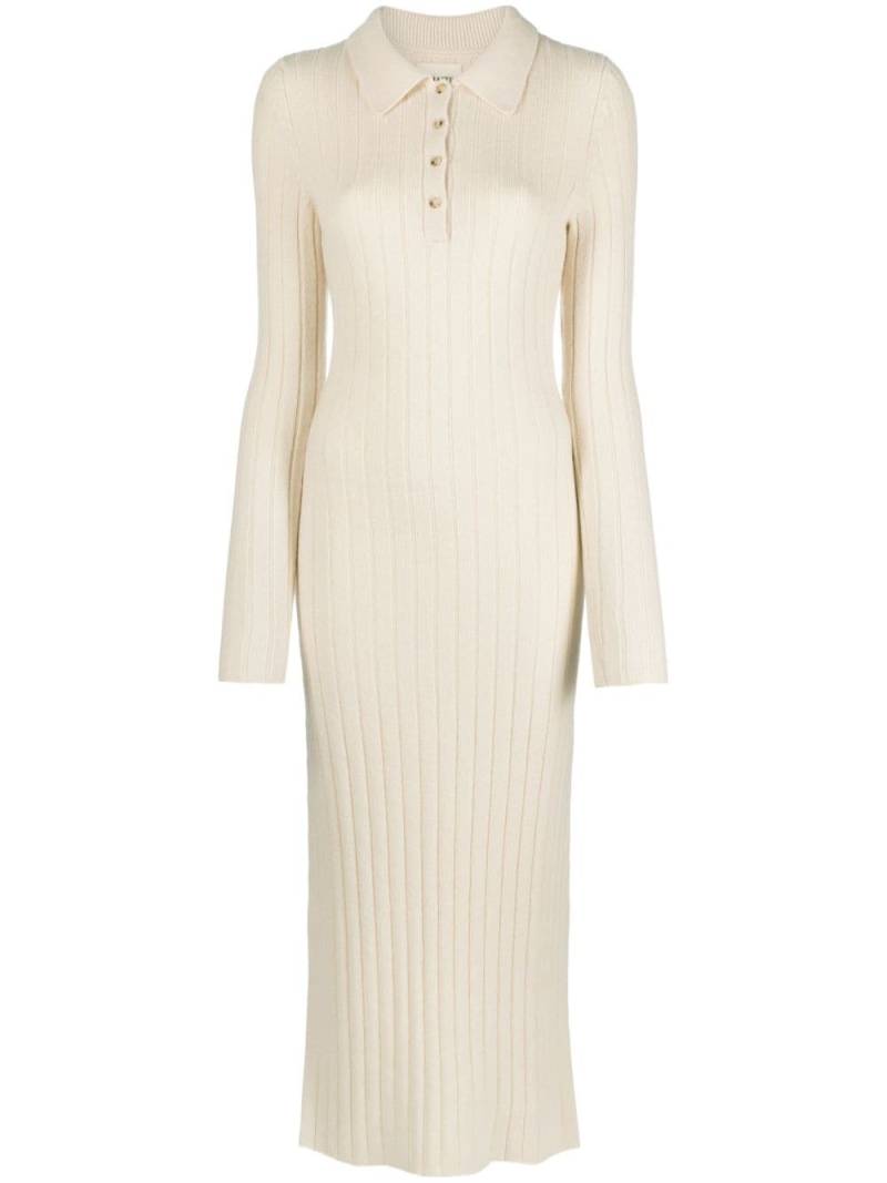 KHAITE Hans ribbed-knit cashmere dress - White von KHAITE