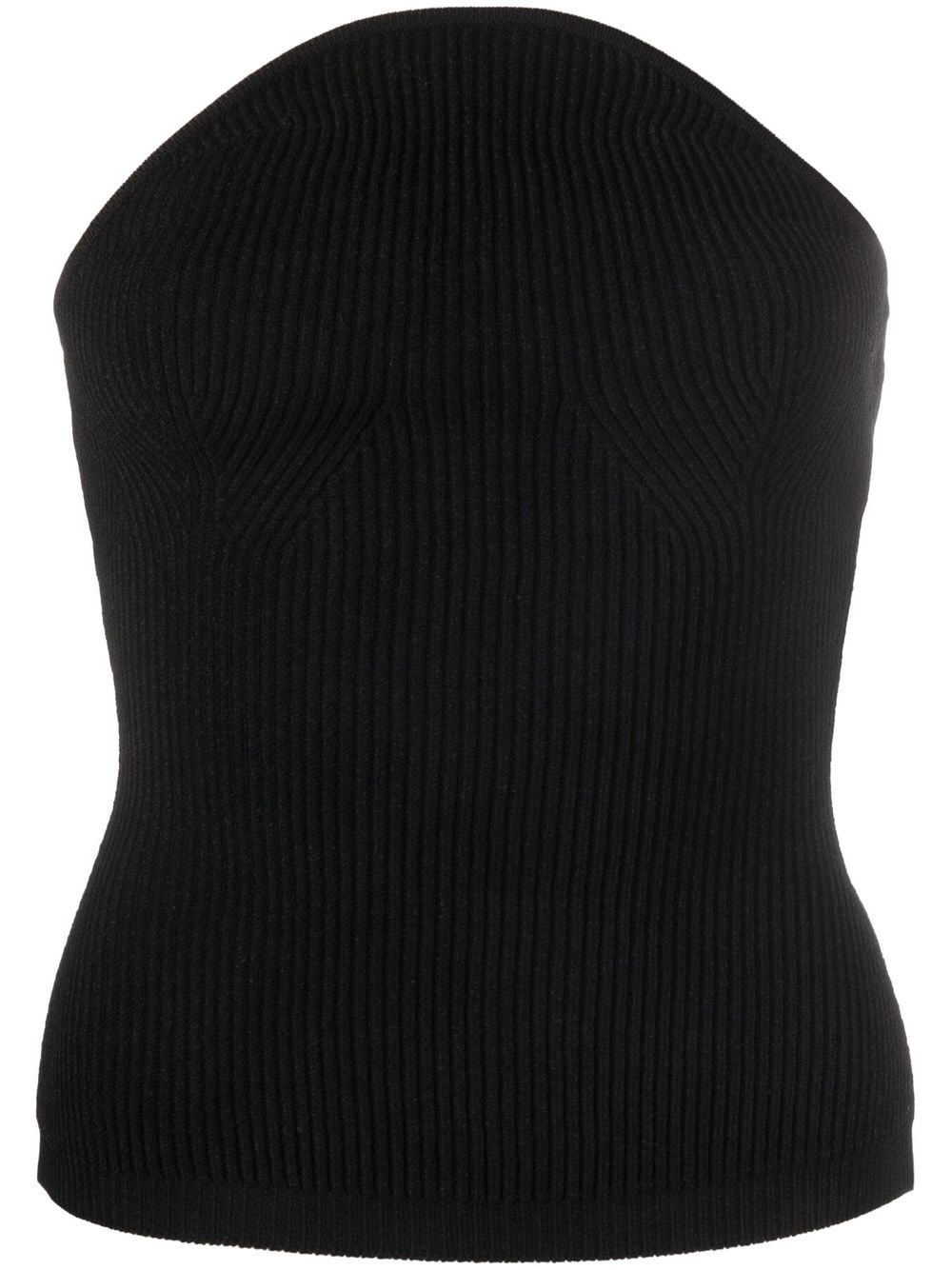 KHAITE Jericho ribbed knit top - Black von KHAITE