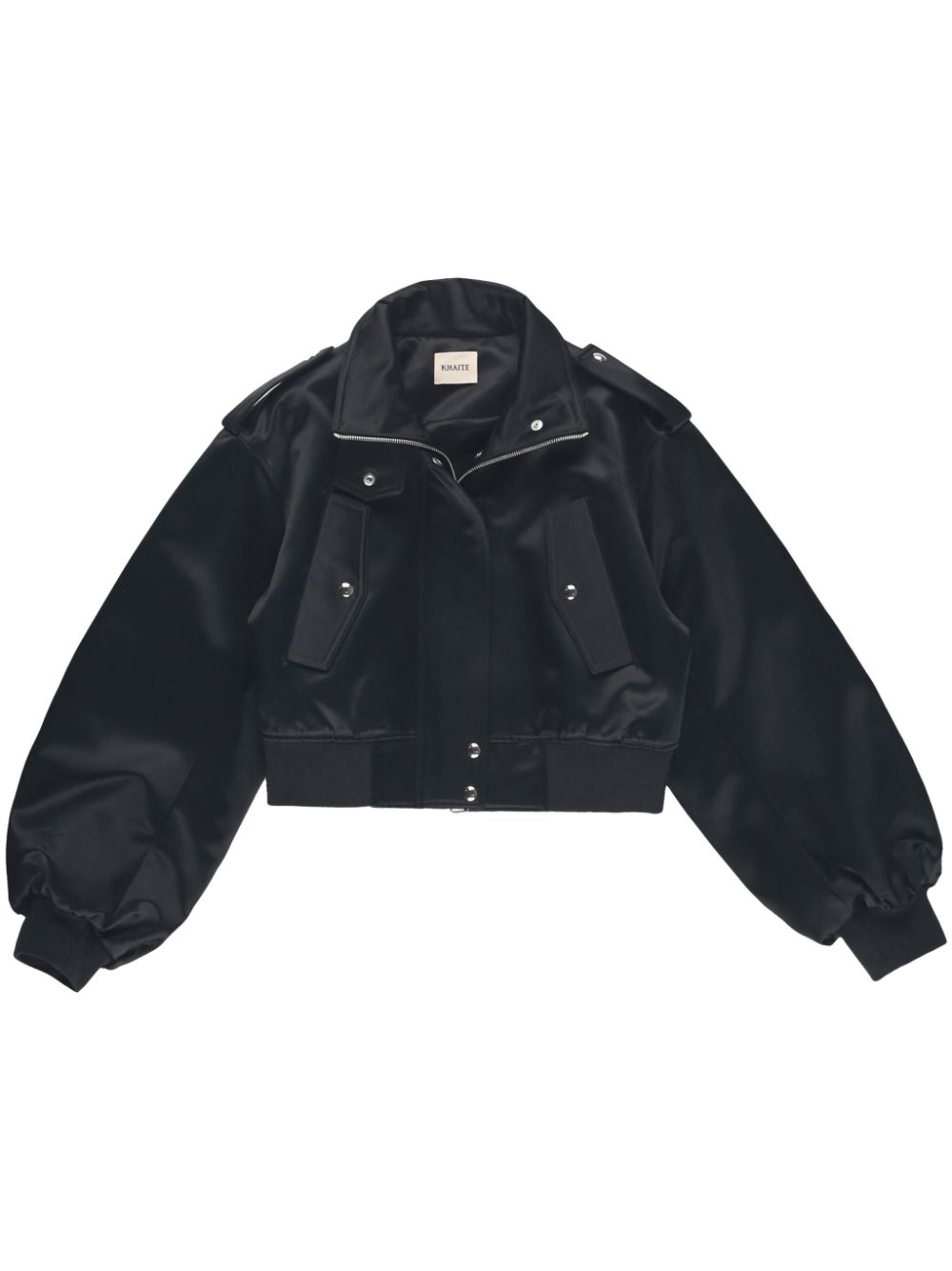 KHAITE Kember satin jacket - Black von KHAITE