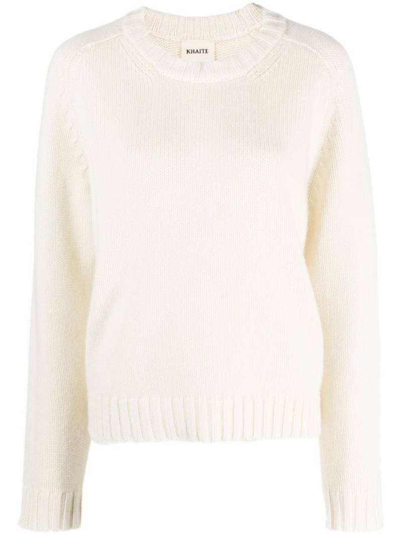 KHAITE Mae cashmere crew-neck jumper - Neutrals von KHAITE