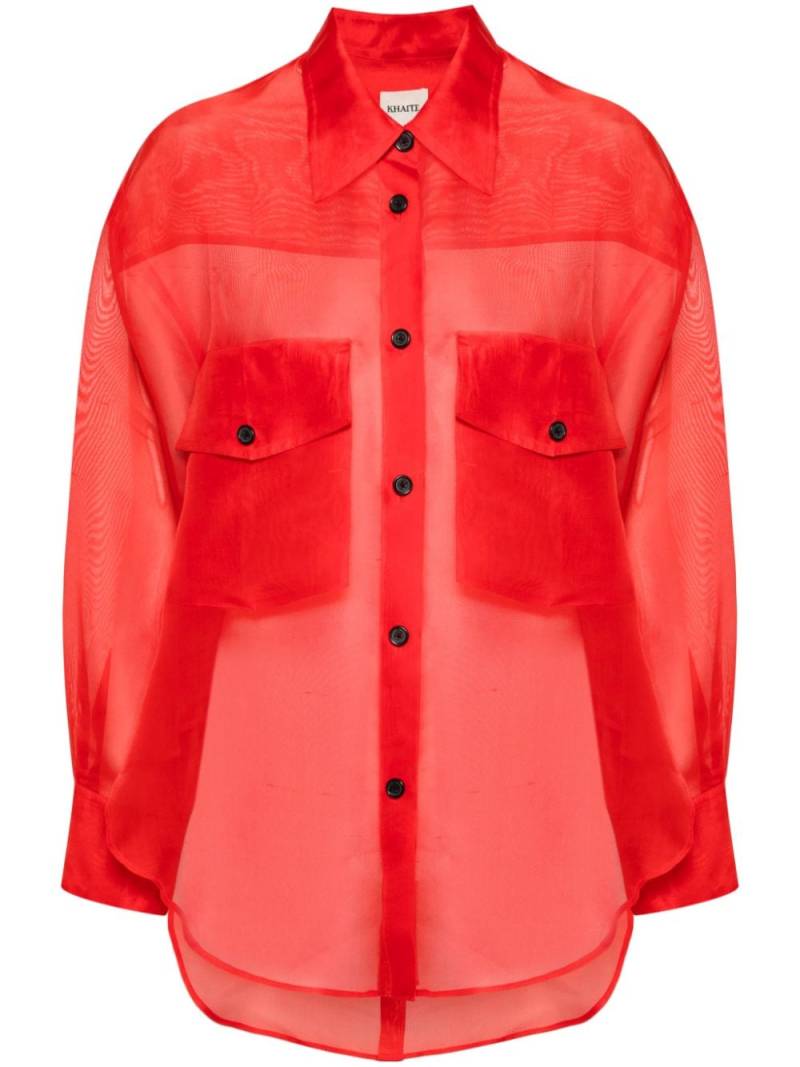 KHAITE Mahmet silk shirt - Red von KHAITE