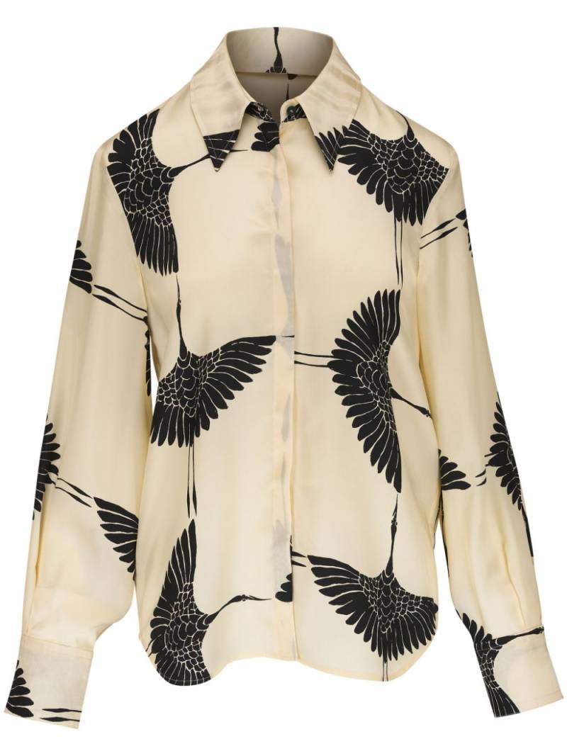 KHAITE Minta satin shirt - Neutrals von KHAITE