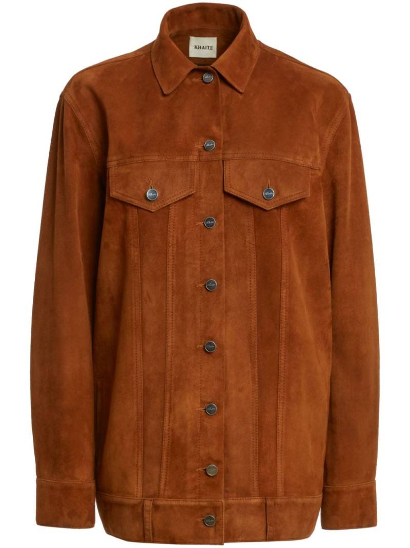 KHAITE Ross suede shirt jacket - Brown von KHAITE