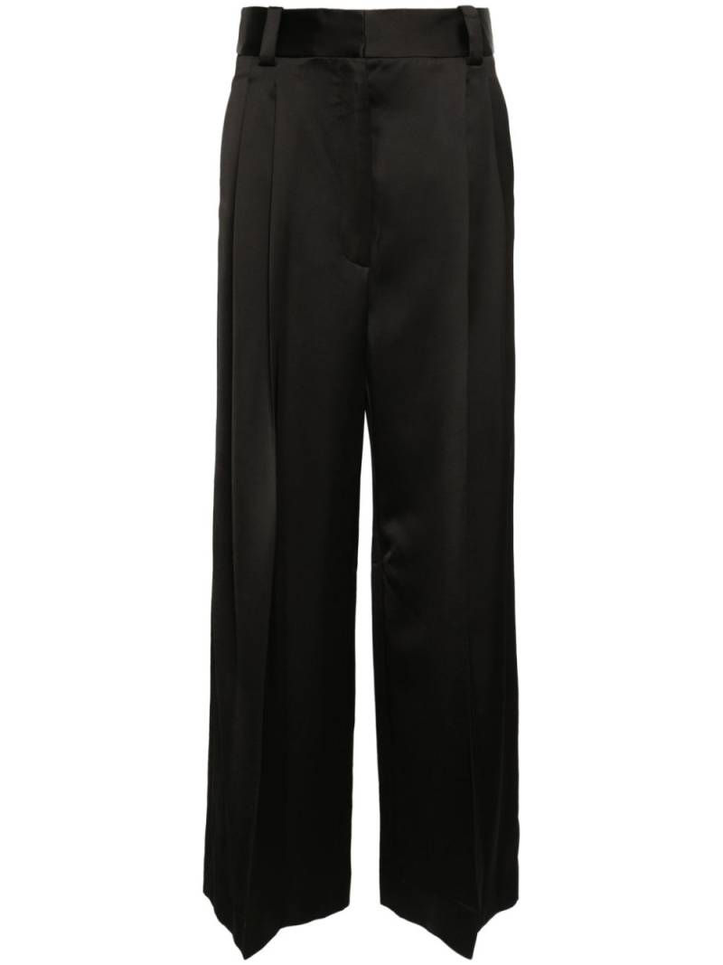 KHAITE Simone satin trousers - Black von KHAITE