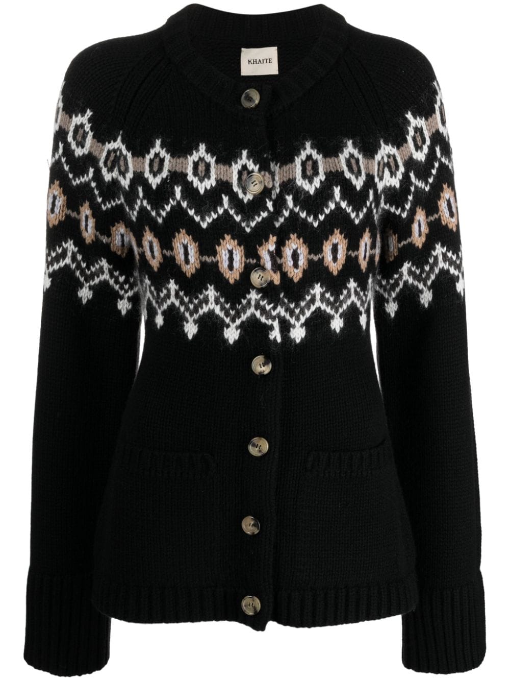 KHAITE Suzette crew-neck cardigan - Black von KHAITE