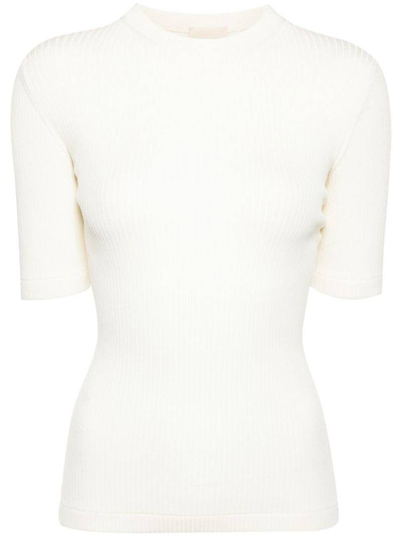 KHAITE The Ange wool-blend top - White von KHAITE