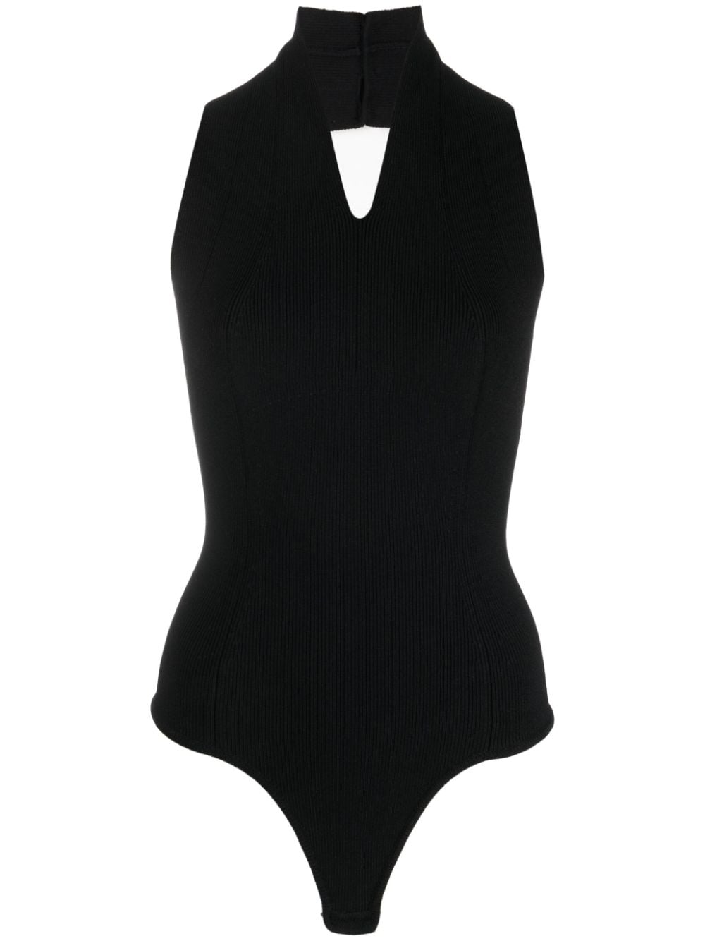 KHAITE The Bafi knitted bodysuit - Black von KHAITE