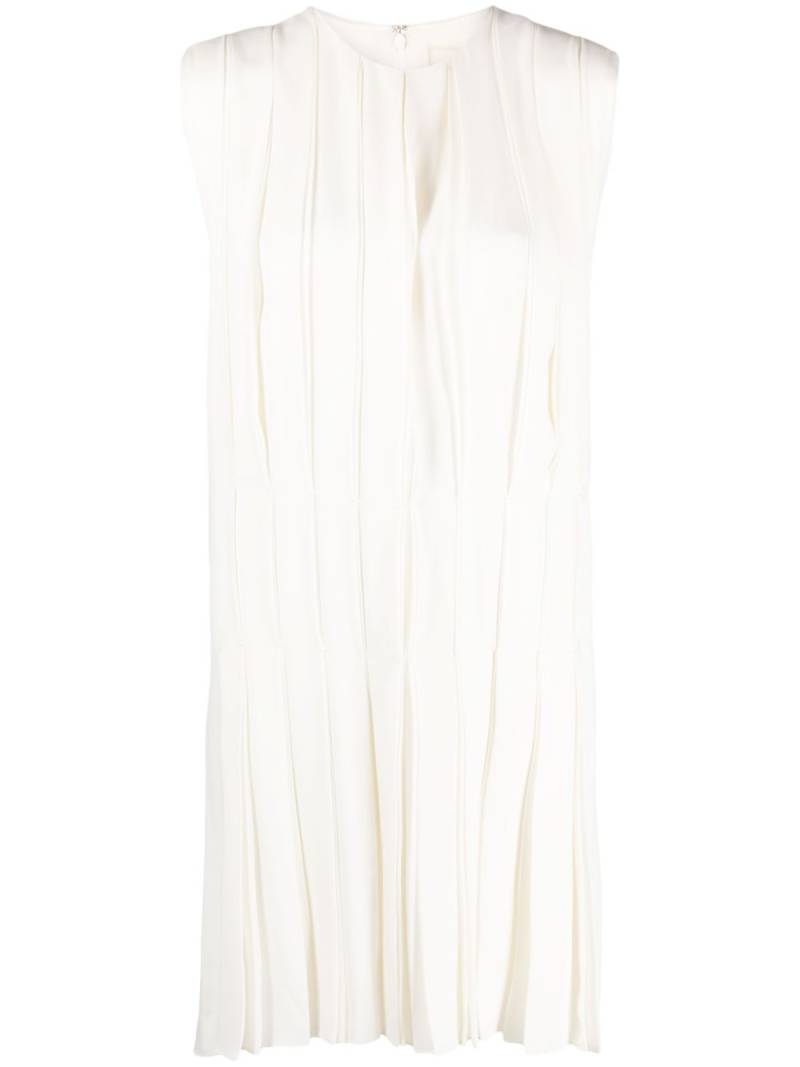 KHAITE The Blaz pleated silk minidress - Neutrals von KHAITE