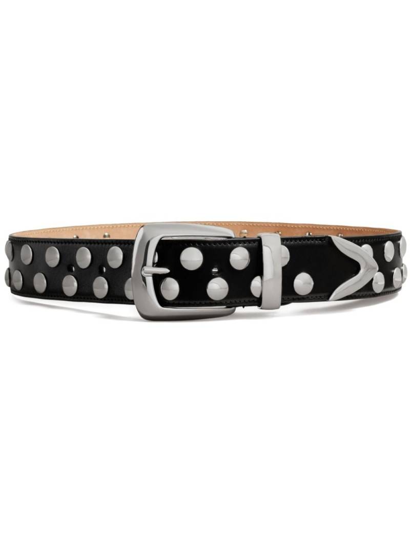 KHAITE The Bruno leather studded belt - Black von KHAITE