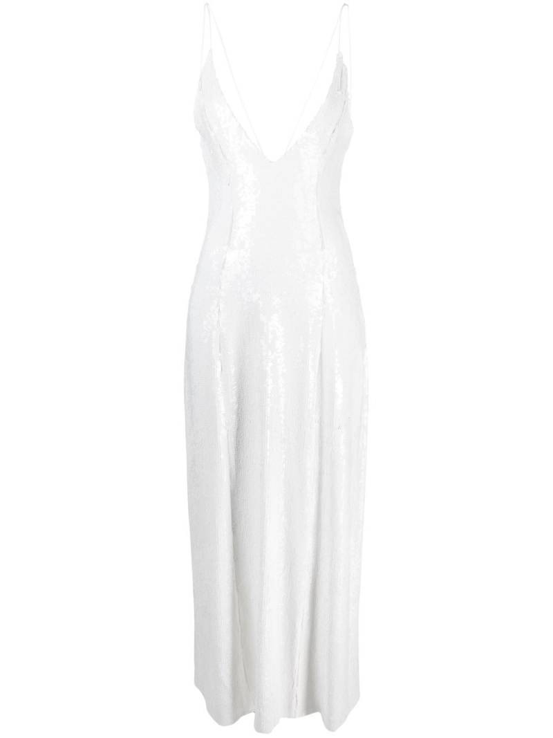 KHAITE The Carina sequinned silk dress - White von KHAITE