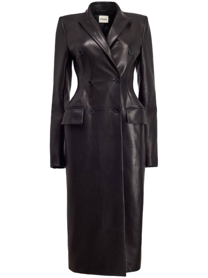 KHAITE The Carmona double-breasted coat - Black von KHAITE