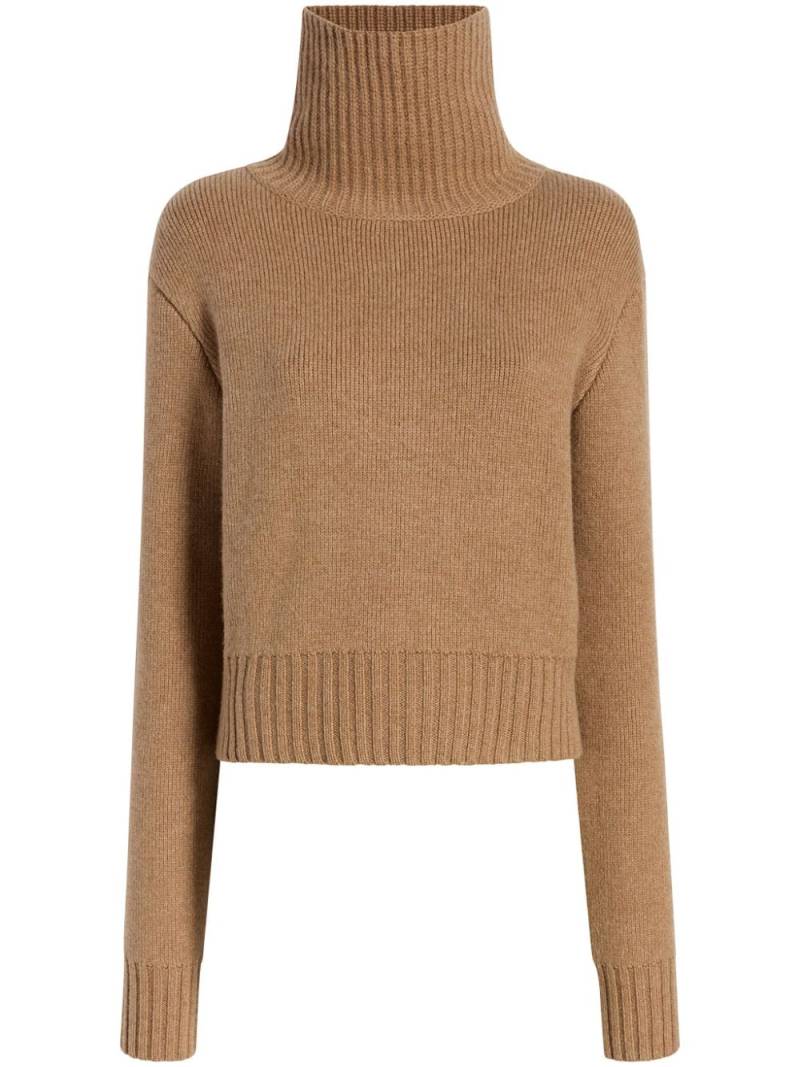 KHAITE The Jovie cropped cashmere jumper - Brown von KHAITE