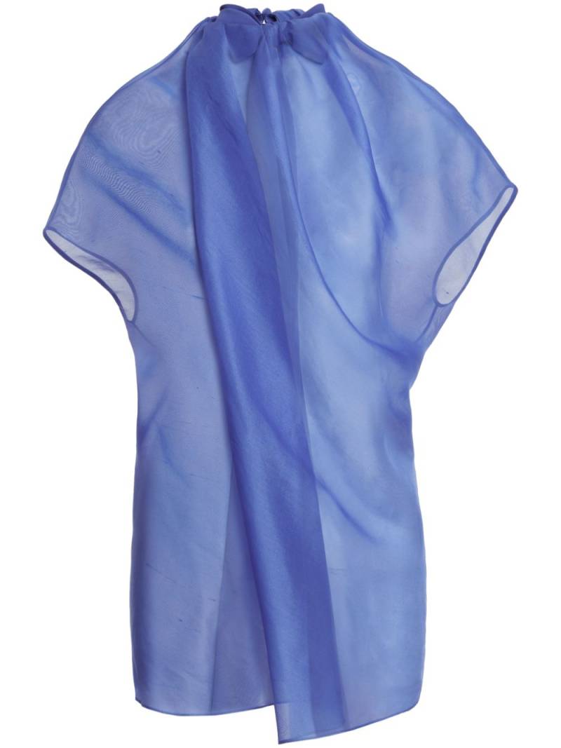 KHAITE The Kass draped silk blouse - Blue von KHAITE